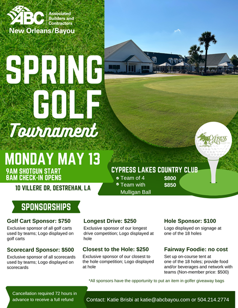 2024 Spring Golf Tournament